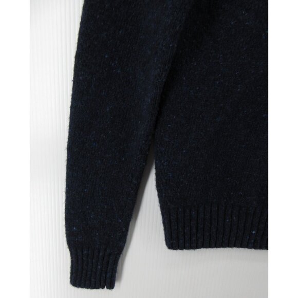 Ralph Lauren Polo Sweater Small Wool Blend Shawl Speckled Pullover Pony - Picture 3 of 12